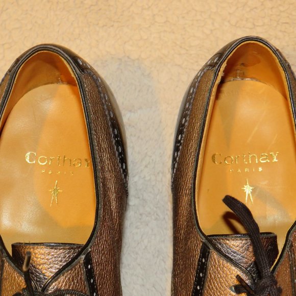 Corthay Horacio Bronze Black Patent Spectator Wingtips Dress Shoes 7D NWOB $2290 main image 11